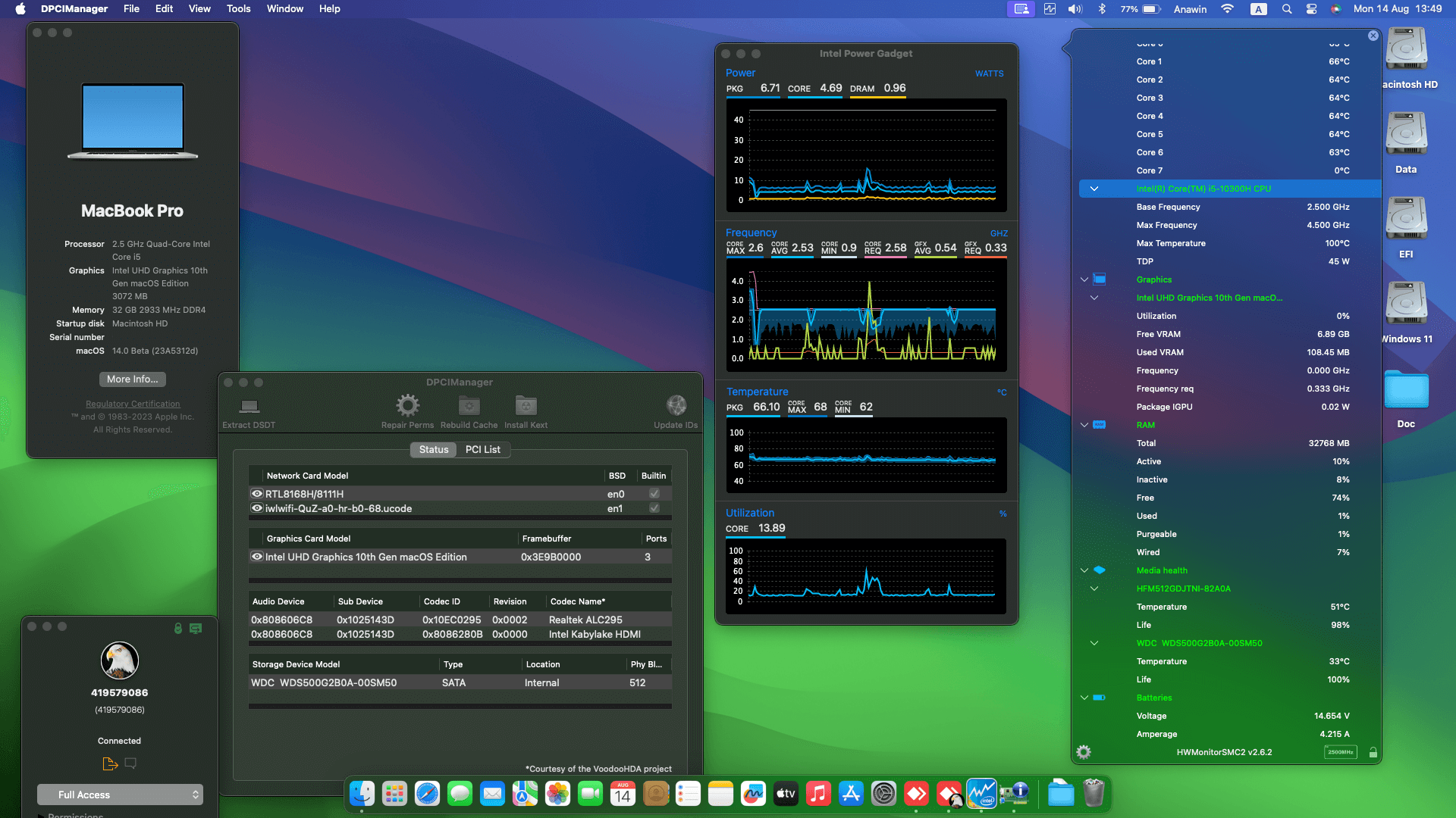 Acer Nitro 5 AN515 55 517N 4th [CometLake   Intel UHD 630 + I2C]   OpenCore 1